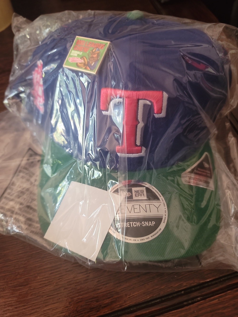 New Era Texas Rangers 9SEVENTY Watermelon Hat 2024 Big League Chew Collab LE